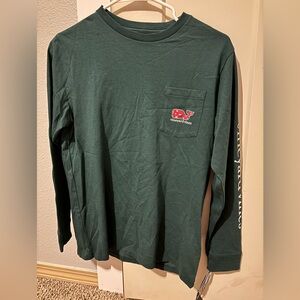 Vineyard Vines Men's Dark Green Long Sleeve Tee